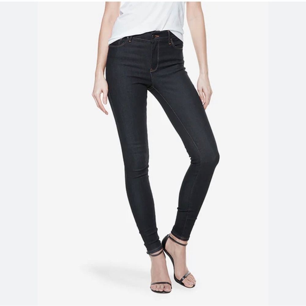 Mott & Bow Women's Dark Blue Skinny High-rise Jeans Size 29